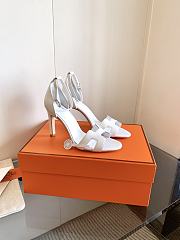 	 Hermes Encens sandal in all white - 5