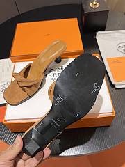 Hermes Brown Suede Sandals  - 4