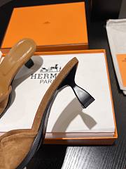 Hermes Brown Suede Sandals  - 3