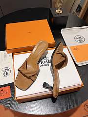 Hermes Brown Suede Sandals  - 2