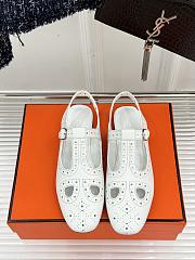 	 Hermes Kim slingback White - 1