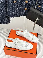 	 Hermes Kim slingback White - 5