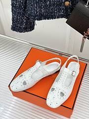 	 Hermes Kim slingback White - 4