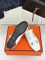 	 Hermes Kim slingback White - 2