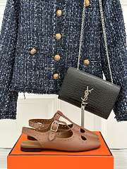 	 Hermes Kim slingback Brown - 3