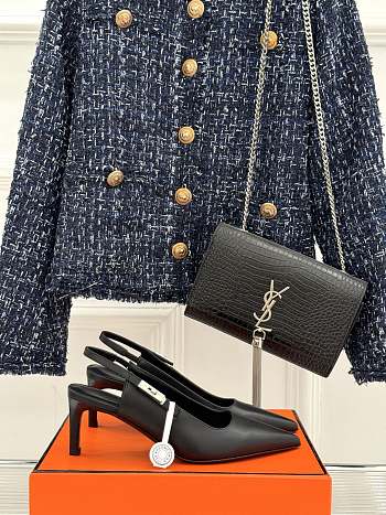 Hermes Lover Pump In Black  8cm