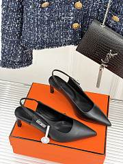 Hermes Lover Pump In Black  8cm - 2