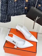 	 Hermes Lover Pump In White 8cm - 6