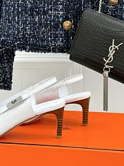 	 Hermes Lover Pump In White 8cm - 2