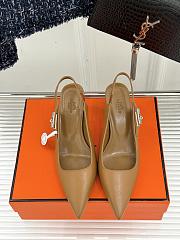 	 Hermes Lover Pump In Brown 8cm - 6