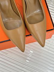 	 Hermes Lover Pump In Brown 8cm - 4