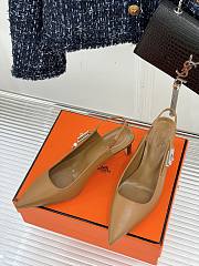 	 Hermes Lover Pump In Brown 8cm - 3