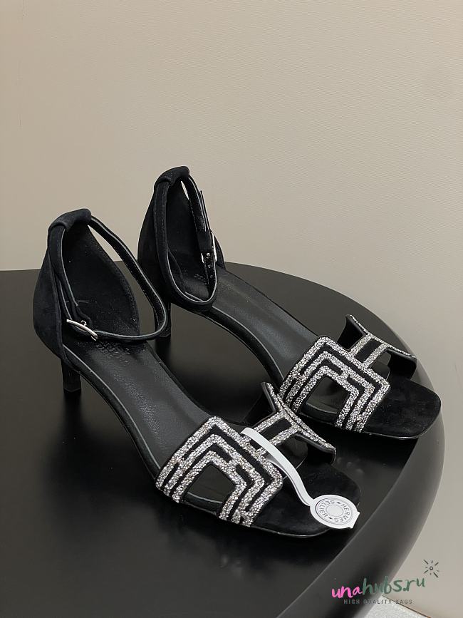 Hermes Premiere sandal In Black - 1