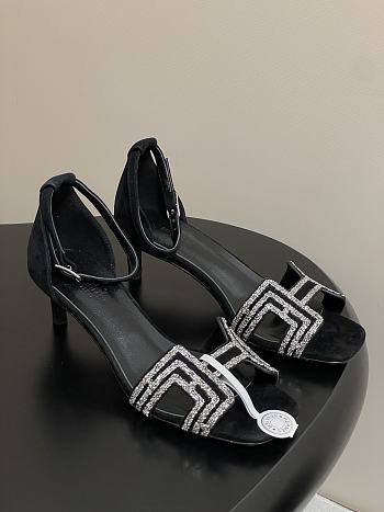 Hermes Premiere sandal In Black