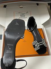 Hermes Premiere sandal In Black - 3