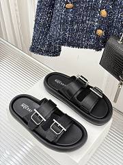 Alexander McQueen RUBBER SOLE BLACK SANDALS  - 4