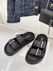 Alexander McQueen RUBBER SOLE BLACK SANDALS  - 2