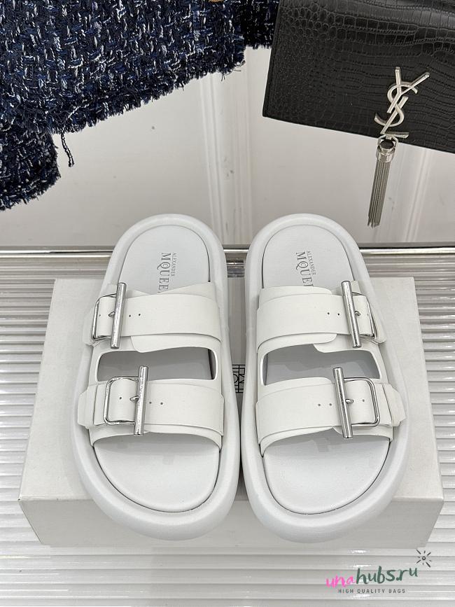 	 Alexander McQueen RUBBER SOLE WHITE SANDALS - 1