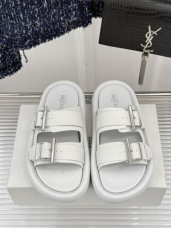 	 Alexander McQueen RUBBER SOLE WHITE SANDALS