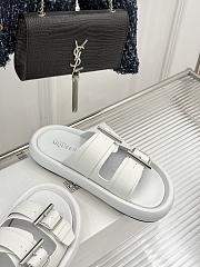 	 Alexander McQueen RUBBER SOLE WHITE SANDALS - 2