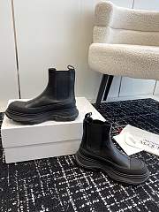 Alexander McQueen Boots Leather All Black - 5
