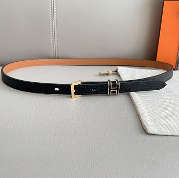 Hermes Pop H 15 belt black/gold hardware - 15mm