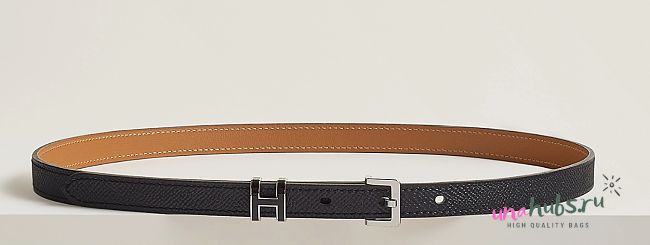 Hermes Pop H 15 belt black/silver hardware - 15mm - 1
