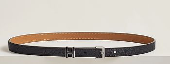 Hermes Pop H 15 belt black/silver hardware - 15mm