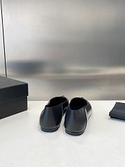 YSL Black Pointed Toe Ballet Shoes - 4