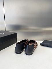 YSL Leopard Pointed Toe Ballet Shoes - 2