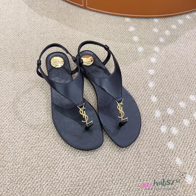 YSL CASSANDRA sandals in smooth leather - 1