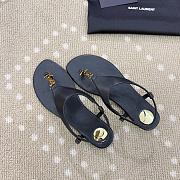 YSL CASSANDRA sandals in smooth leather - 6