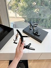 YSL Opyum Mules In Black Patent 110mm - 6