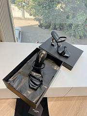 YSL Opyum Mules In Black Patent 110mm - 5