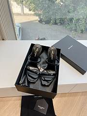 YSL Opyum Mules In Black Patent 110mm - 4