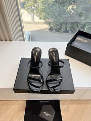 YSL Opyum Mules In Black Patent 110mm - 2