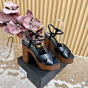 YSL Bianca platform sandals in smooth leather 12.5cm - 1