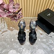 YSL Bianca platform sandals in smooth leather 12.5cm - 4