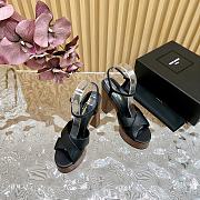 YSL Bianca platform sandals in smooth leather 12.5cm - 2