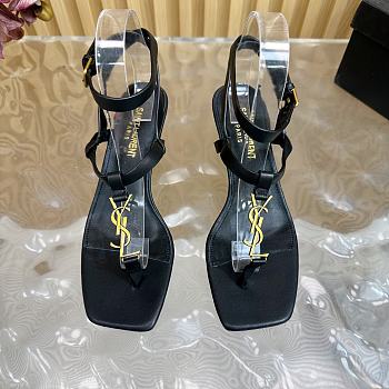 YSL Vitti Leather YSL T-Strap Sandals