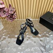 YSL Vitti Leather YSL T-Strap Sandals - 6