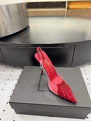 YSL Chica PVC & Patent Leather Slingback Pumps 11cm - 5