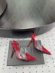 YSL Chica PVC & Patent Leather Slingback Pumps 11cm - 2