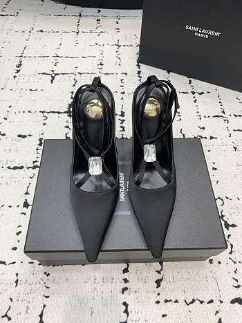 YSL HARLOW pumps in satin crepe and crystals