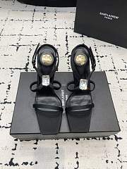 YSL Harlow 110 satin crêpe sandals in black - 1