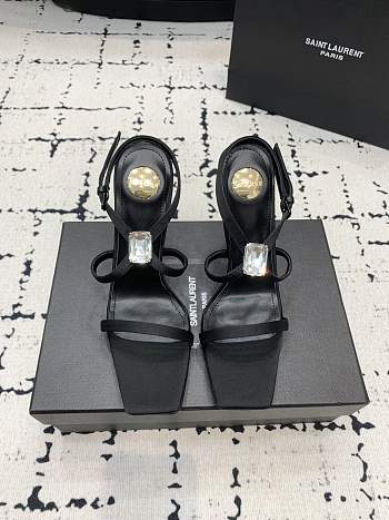 YSL Harlow 110 satin crêpe sandals in black