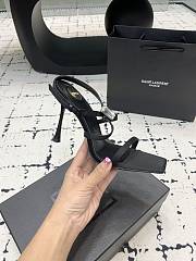 YSL Harlow 110 satin crêpe sandals in black - 6