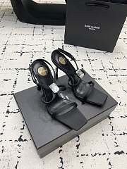 YSL Harlow 110 satin crêpe sandals in black - 3