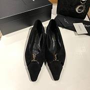 YSL Babylone Satin Slingback Flats - 1