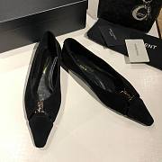 YSL Babylone Satin Slingback Flats - 6